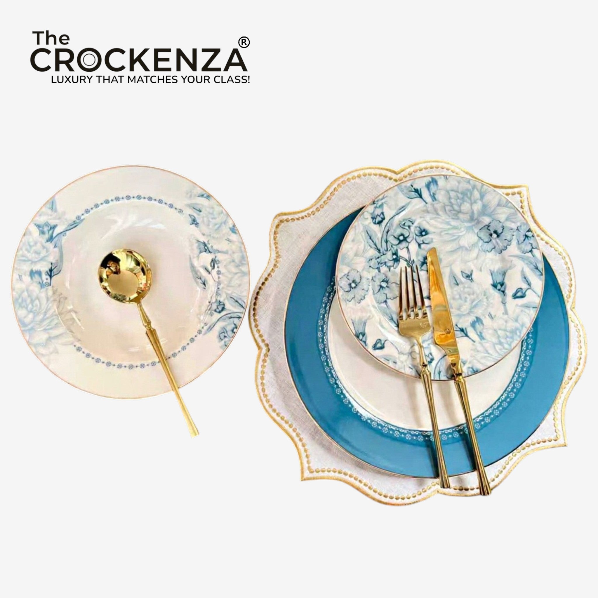 Imported Luxury 18-Pcs Johnson Bros–Inspired Premium Super Bone China Plate Set