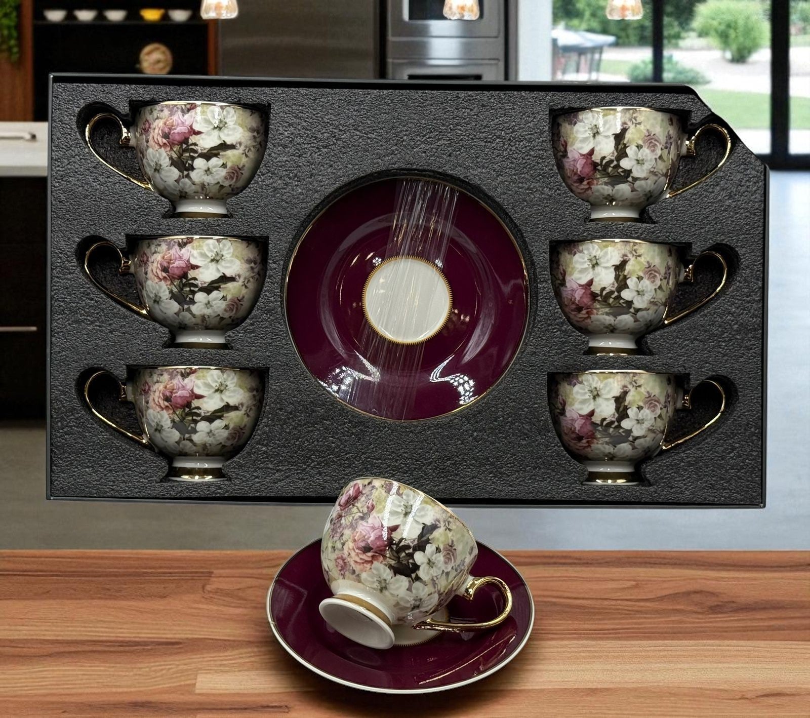 Johanson Bros Savor & Serve – Luxury Cups & Saucers Bone China 12 (Pcs)