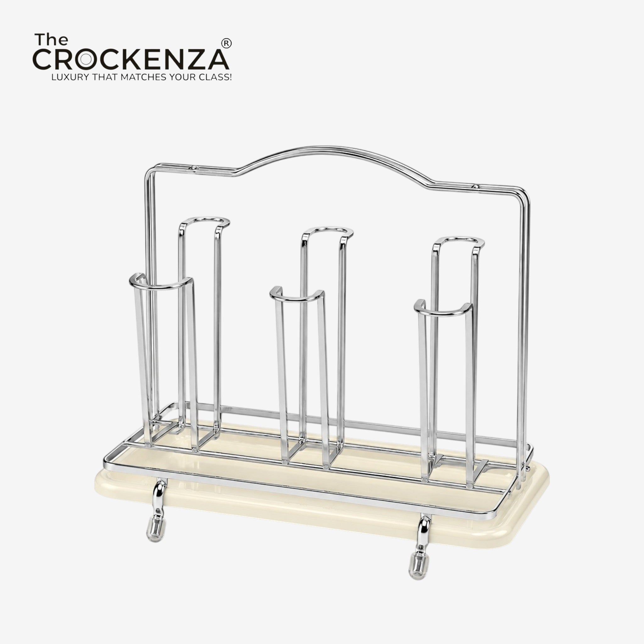 Luxury Gold Glass Holder Stand with Marble Base | Premium Countertop Glass Organizer Rack
