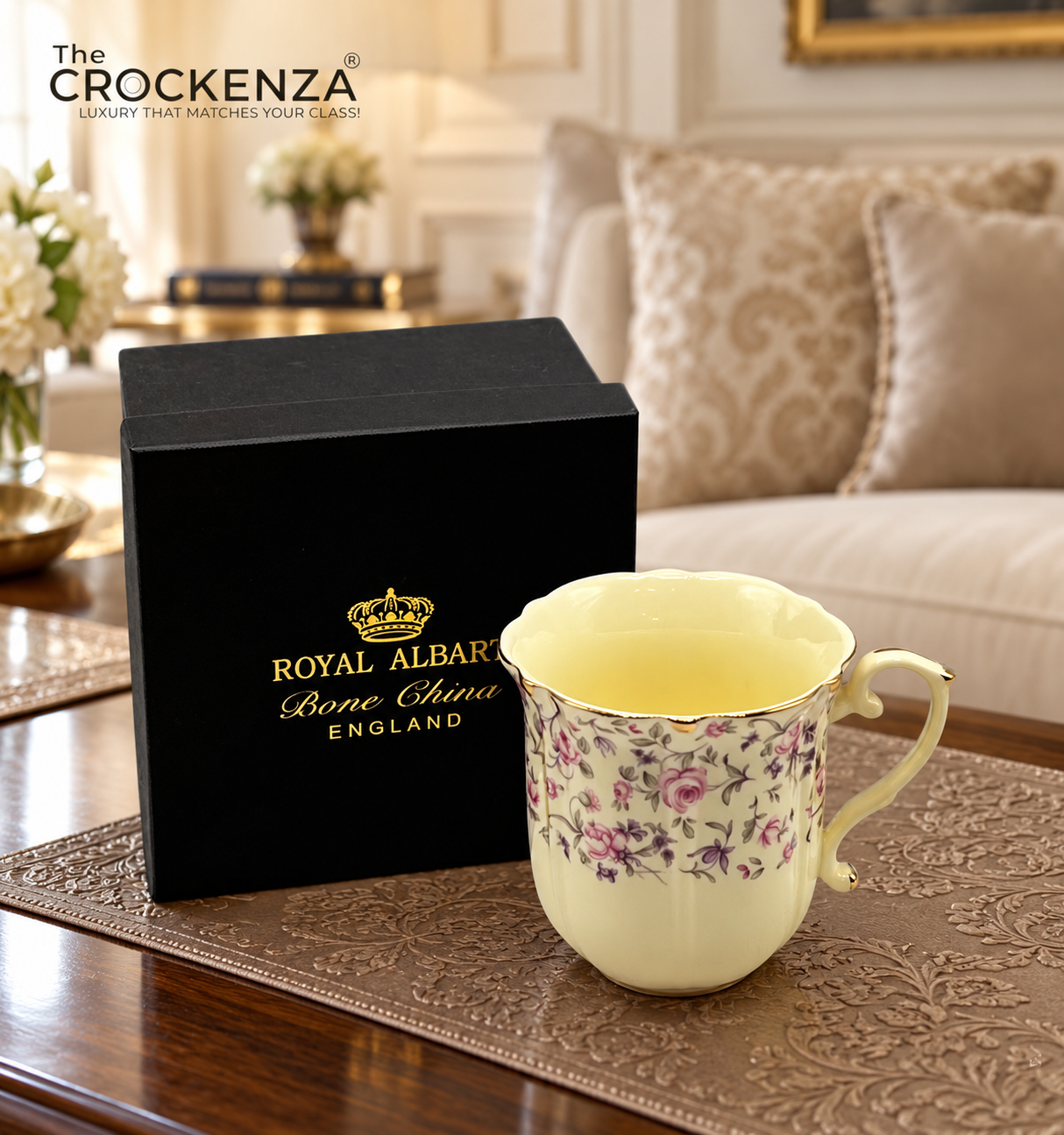 Royal Albert-Inspired Luxury Floral Mug – Single Piece