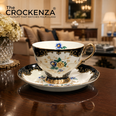 Royal Elegance: Cups & Saucers (Inspired by Royal Albert) - 6 Cups & 6 Saucers