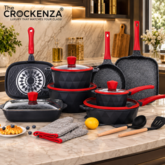 DONNOR ELEGANT 21-Piece Luxury Granite Cookware Set – Non-Stick Pots and Pans with Advanced Never-Stick Technology (PFOA-Free, Induction Ready)