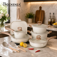 Imported DONNOR BERRY 16-Piece Healthy Granite-coated Cookware Set | Induction Bottom