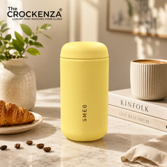 SMEG Capsule Coffee Cup 350ML – Premium Stainless Steel Insulated Travel Mug - Yellow