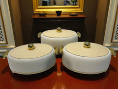 Premium Forever Gold Thermal Hot Pot Set (Beige)  – Perfect for Family & Friends Gatherings (Set of 3)