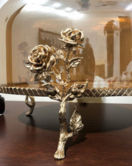 Luxury Metallic Cake Dish with Gold detailing - An elegant addition to your table