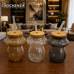 Luxury Glass Sipper with Bamboo Lid & Reusable Glass Straw