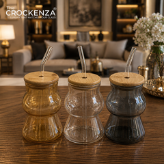Luxury Glass Sipper with Bamboo Lid & Reusable Glass Straw