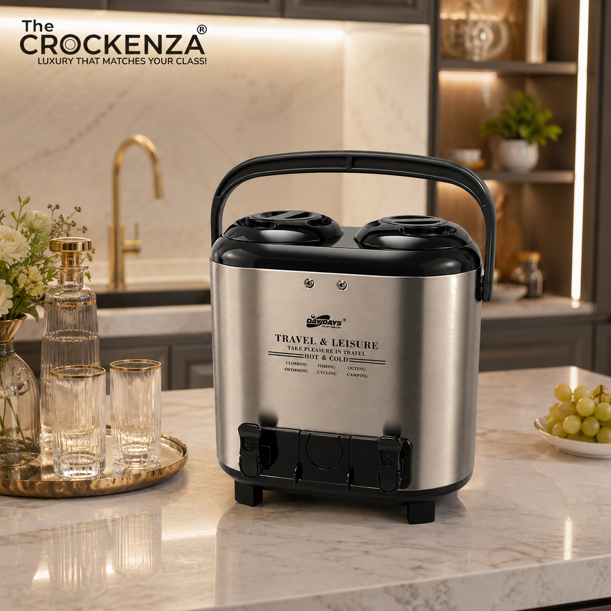 Days N Days 12L Dual Compartment Hot & Cold Insulated Water Cooler – 6L + 6L