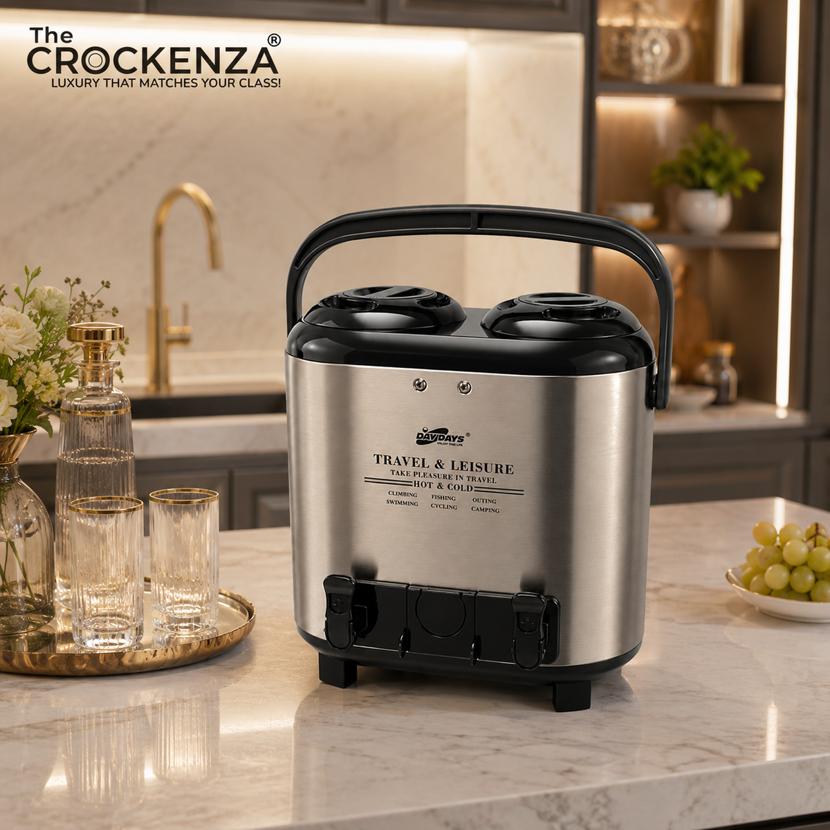 Days N Days 12L Dual Compartment Hot & Cold Insulated Water Cooler – 6L + 6L