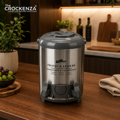 DAYDAYS 9.5L Dual Tap Insulated Hot & Cold Beverage Cooler – Stainless Steel Drink Dispenser