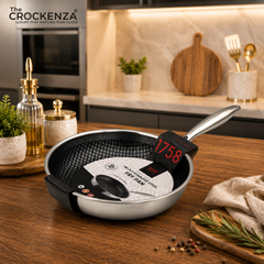 OSFE 26CM Tri-Ply Stainless Steel Fry Pan – Premium Honeycomb Cooking Pan