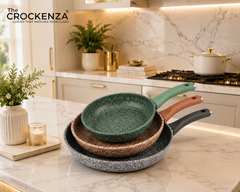 Baroly Premium 3-Piece Granite Non-Stick Frying Pan Set (20CM, 24CM & 28CM) | Induction Compatible
