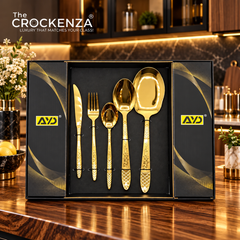 AYD 52-Piece Luxury Stainless Steel Cutlery Set – Gold