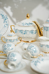 Johnson Bros Inspired Royal Floral Bone China Luxury Dinner Set | 65 & 89 Piece Gold-Gilded Collection