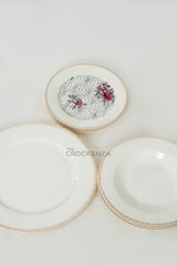 Johnson Bros Inspired Royal Floral Bone China Luxury Dinner Set | 65 & 89 Piece Gold-Gilded Collection