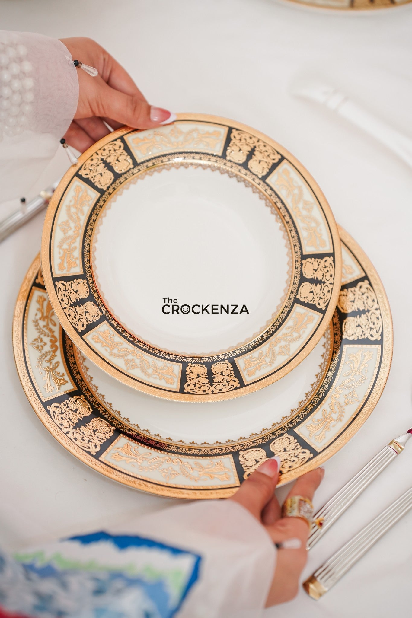 Yamasen Japan-Inspired Gold-plated Royal Dining Set | Available in 8 and 12 Person Serving
