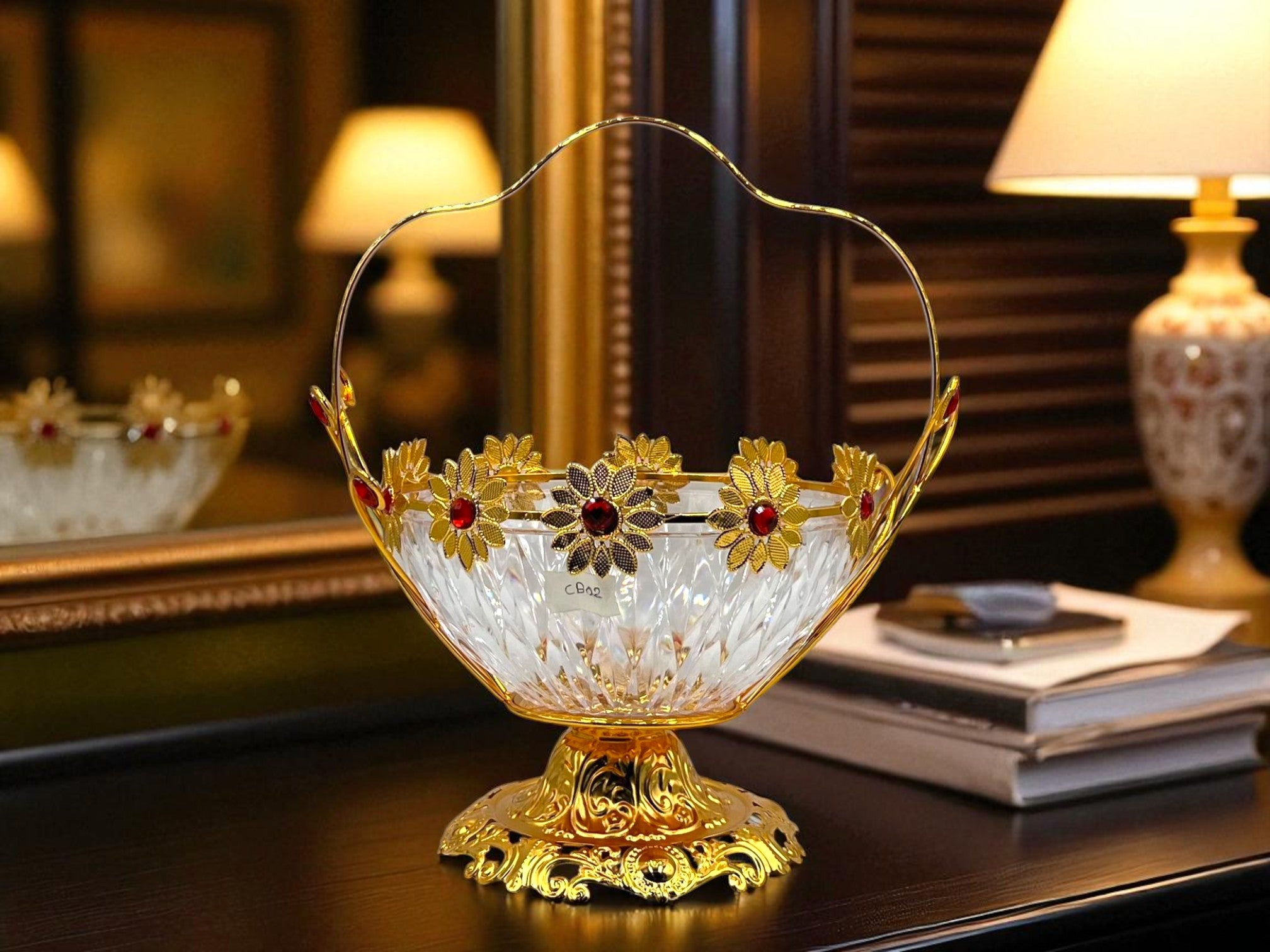 Premium Golden Fruit Basket – A Signature Piece of Royal Hospitality