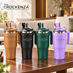 SITARAYURI 1100ml Travel Tumbler with Handle & Sipper Lid