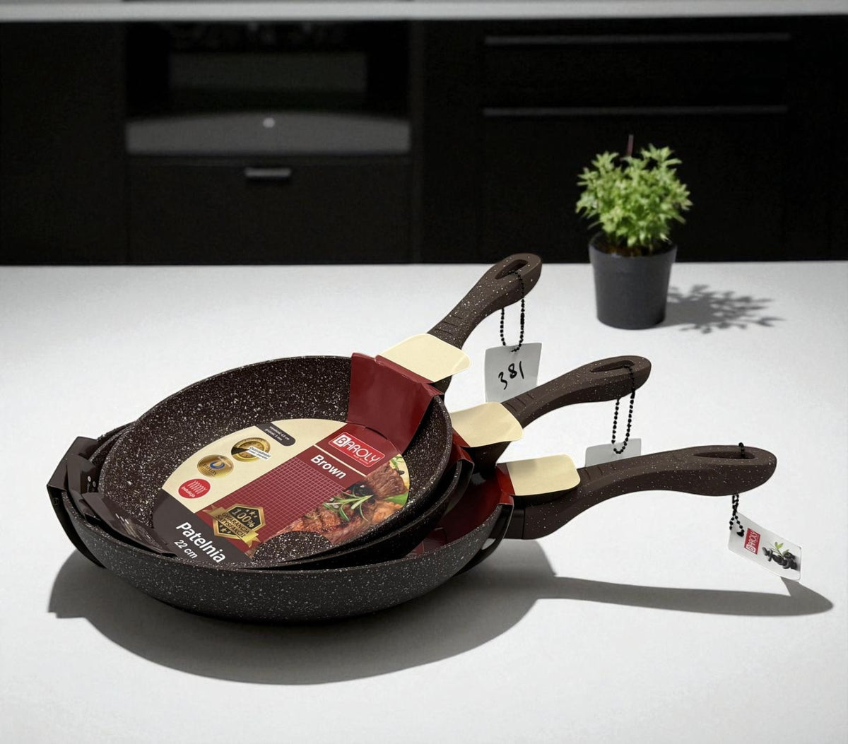 Baroly Patelnia Brown Frying Pan – Everyday Performance, Professional Feel