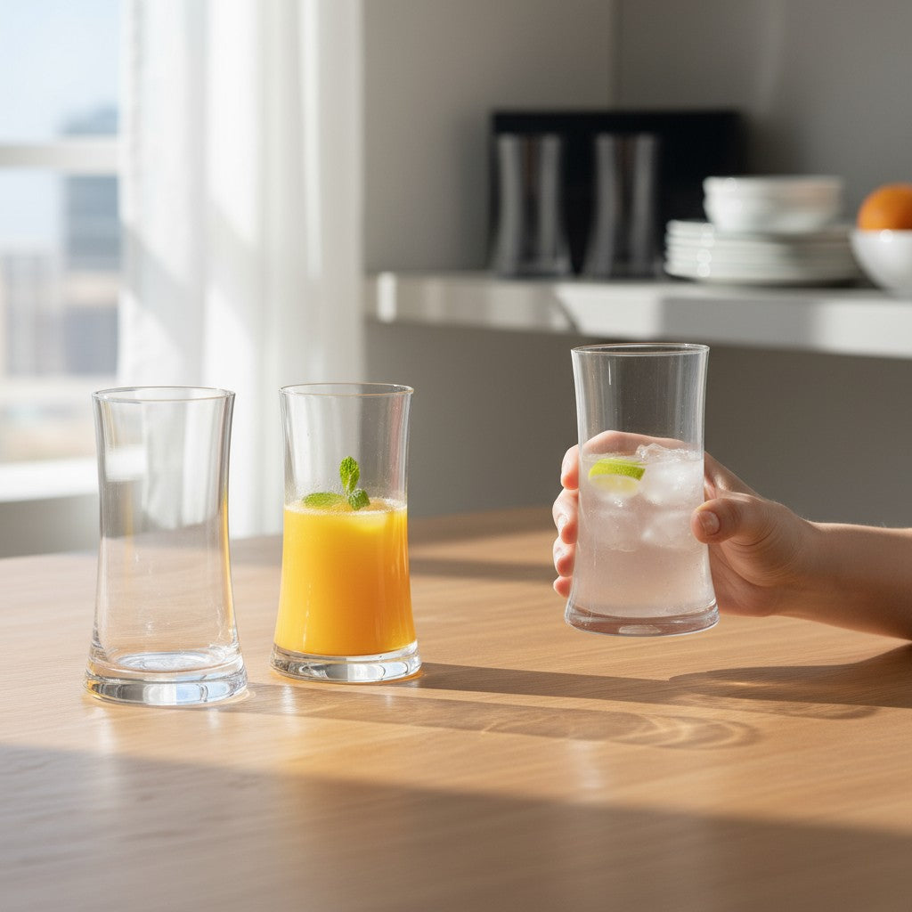 Modernist Curve Highball Set (GS-11): Ergonomic & Elegant Drinkware