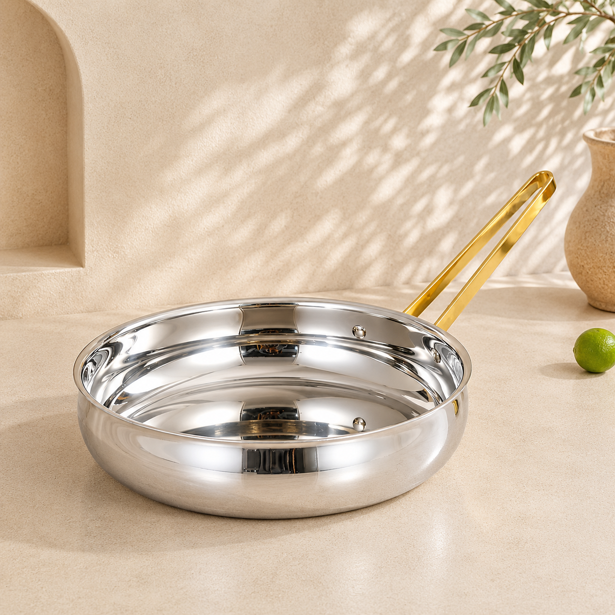 LEOZ Luxury Stainless Steel 10-Piece Cookwareware Set | Three-layer Steel Design with Glass Lid and Non Stick Pots