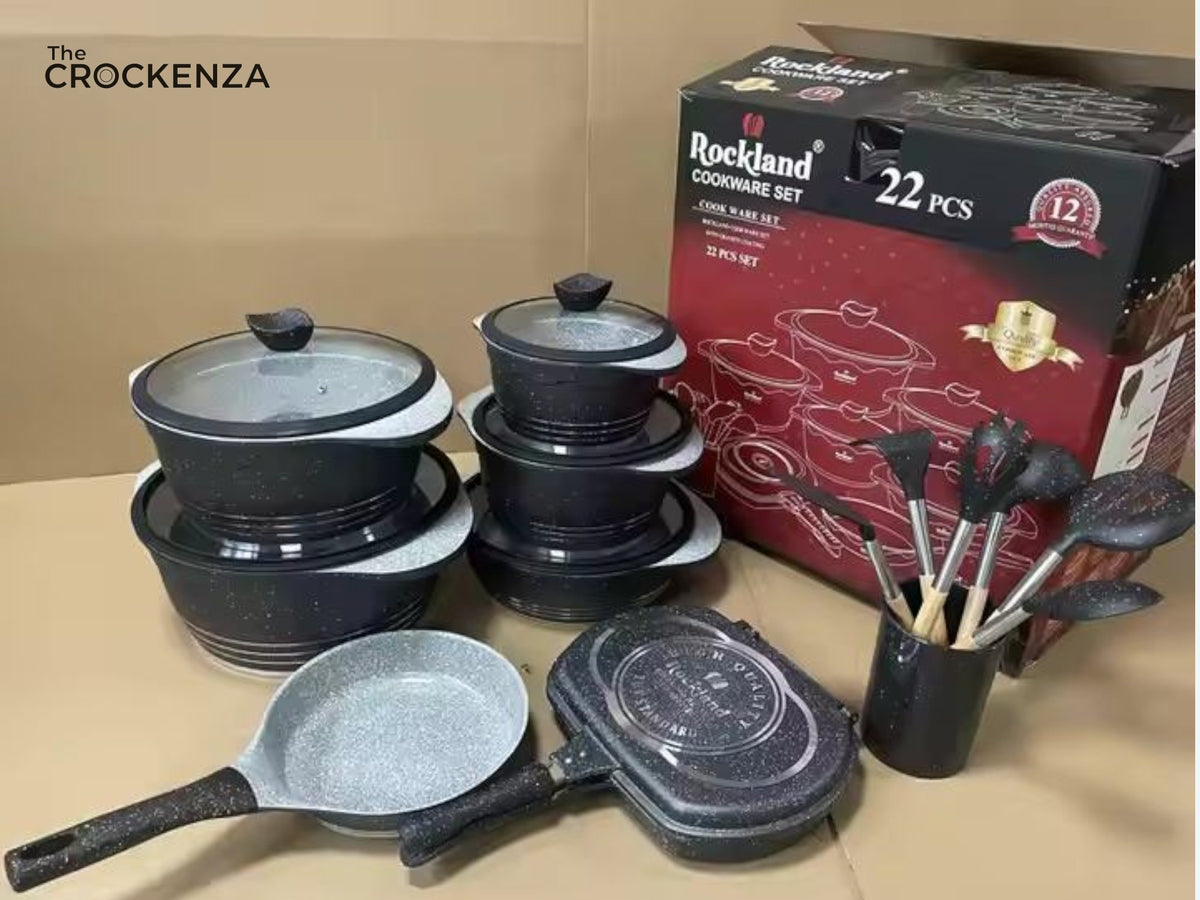 Rockland 22 Pcs Premium Non-Stick Cookware Set for Luxury & Modern Kitchens