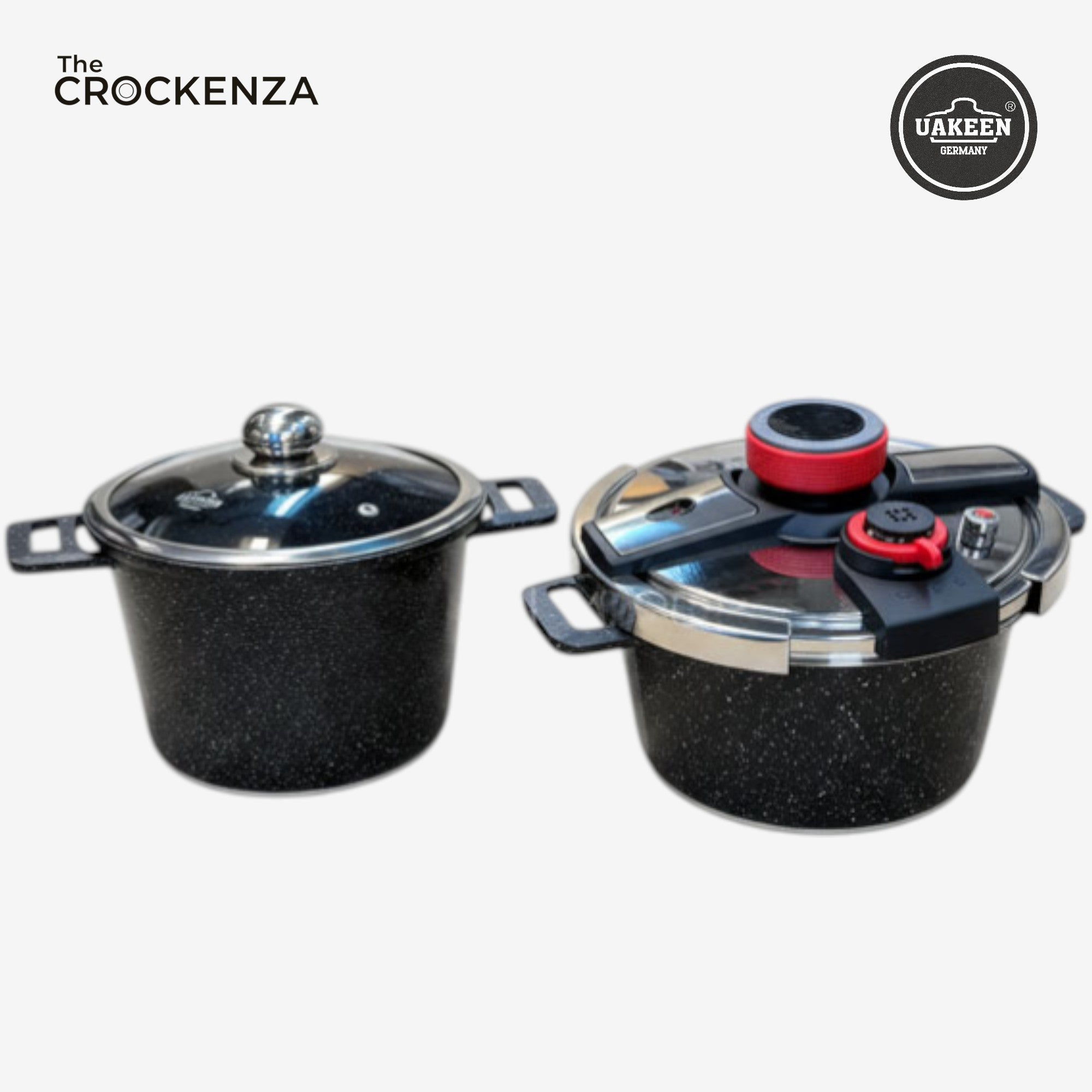 Imported Uakeen Germany Digital Non-Stick Cooker Set – 4L & 6L | Luxury Kitchen Collection