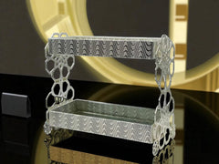 Regalia 2-Tier Silver Pastry Stand – Ornate Elegance for Dessert Display