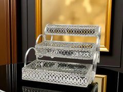 Silver Luxe 3-Tier Pastry Display – Modern Glamour for Elegant Entertaining