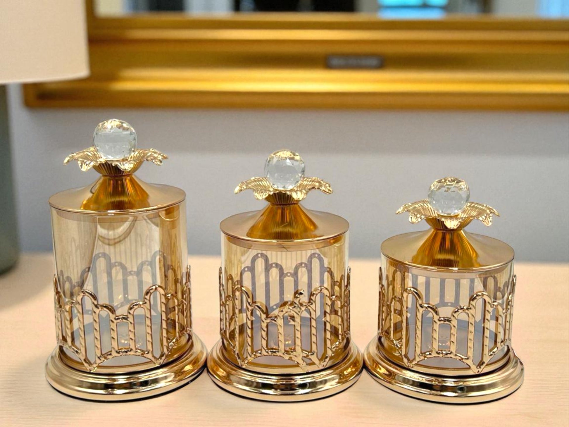Luxury Candy Jar Trio – Perfect for Décor & Gifting