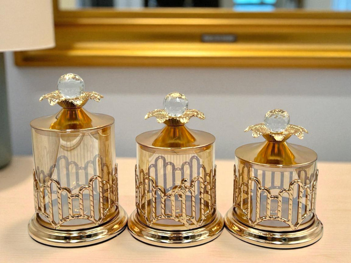 Luxury Candy Jar Trio – Perfect for Décor & Gifting