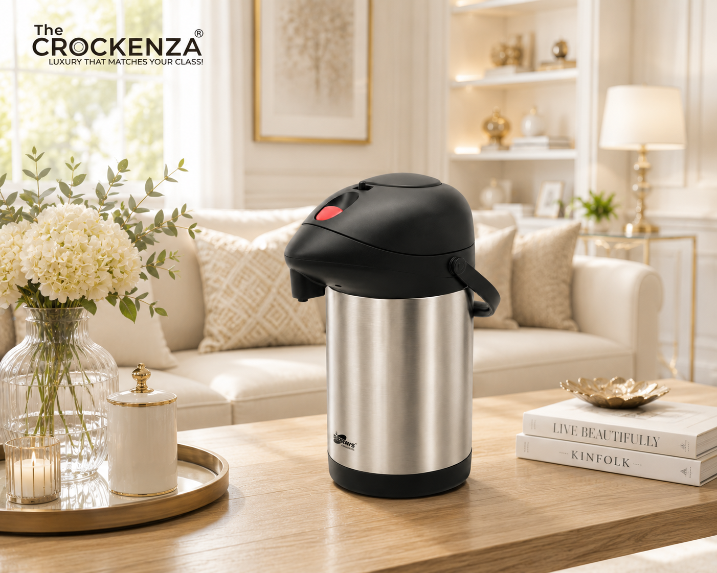 Luxury 2.5L Stainless Steel Air-tight Thermos – Vacuum Insulated Hot & Cold Beverage