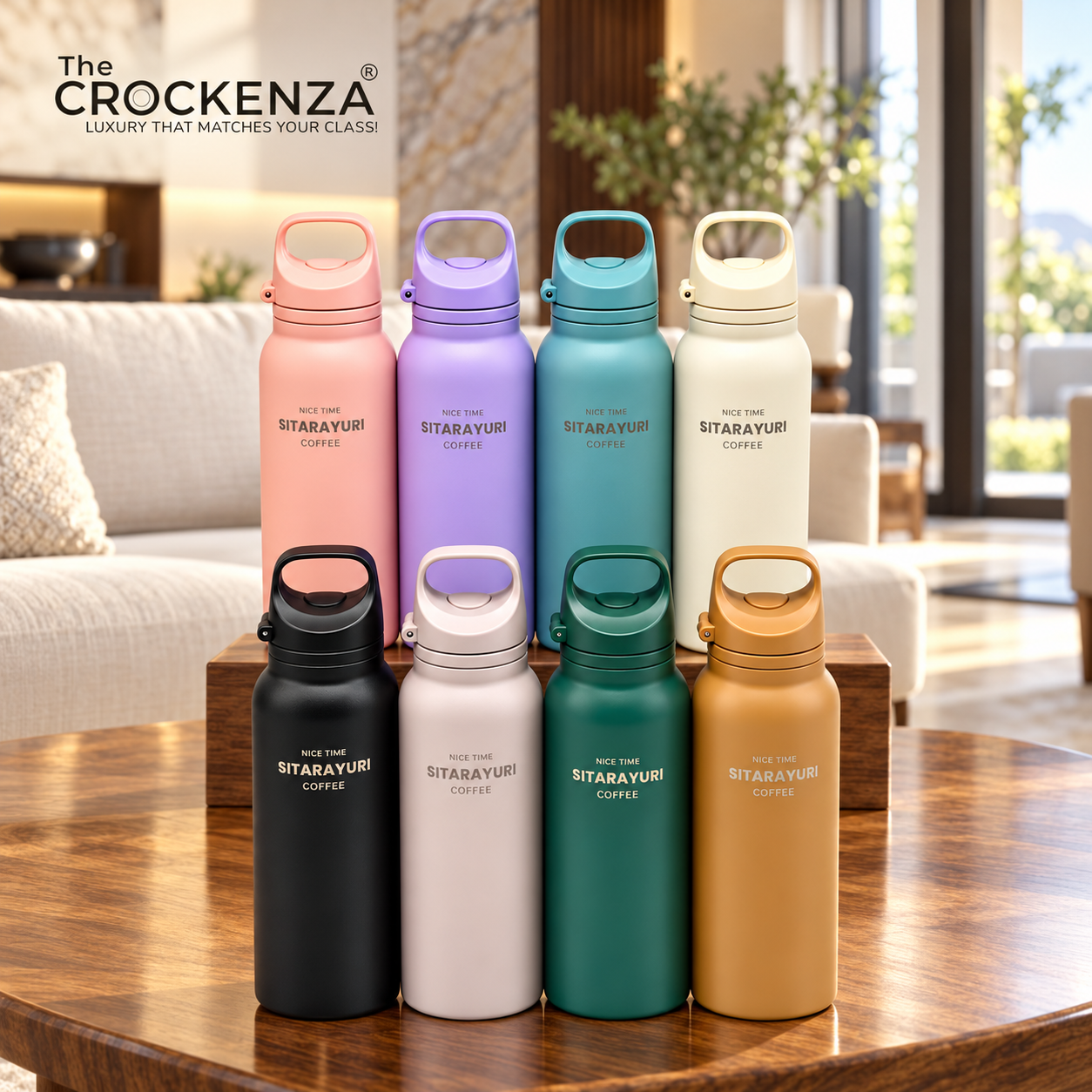 Sitarayuri 600ml Water Bottle with Carry Handle – 8 Colours