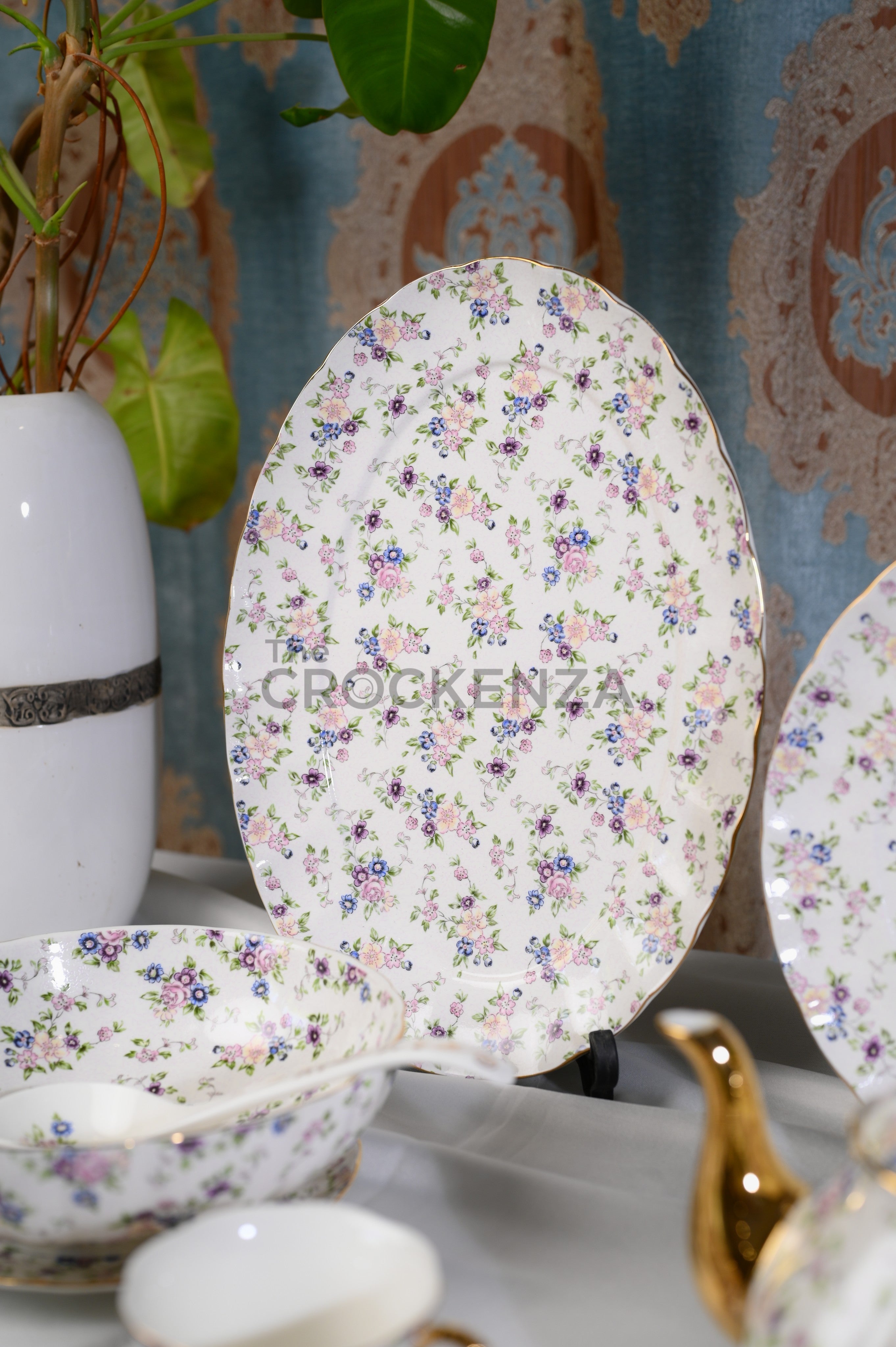 Imported Premium 75 Pcs Dinner Set for 8-persons Serving - Inspired by Royal Albert England