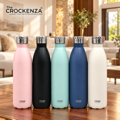TYESO Stainless Steel Water Bottle with Stainless Steel Cap – Matte Finish