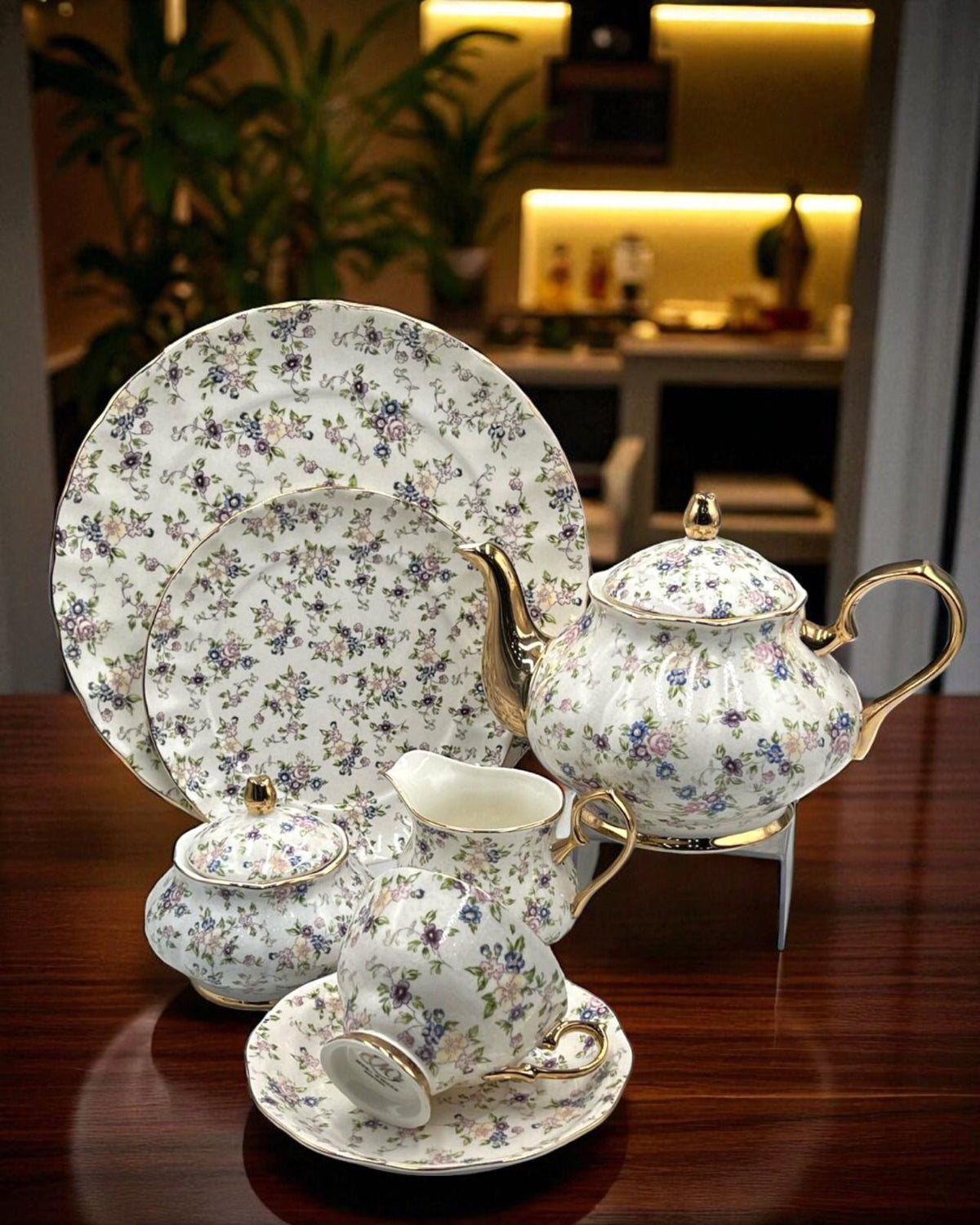 Royal Elegance Tea Set – Royal Albert Inspired- 24 (Pcs)