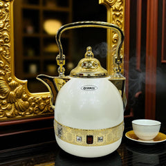 Shimizu Royal Heritage Luxury Thermos Kettles - Gold Trim & Crystal Detail