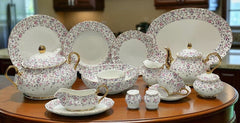 Imported Premium 75 Pcs Dinner Set for 8-persons Serving - Inspired by Royal Albert England