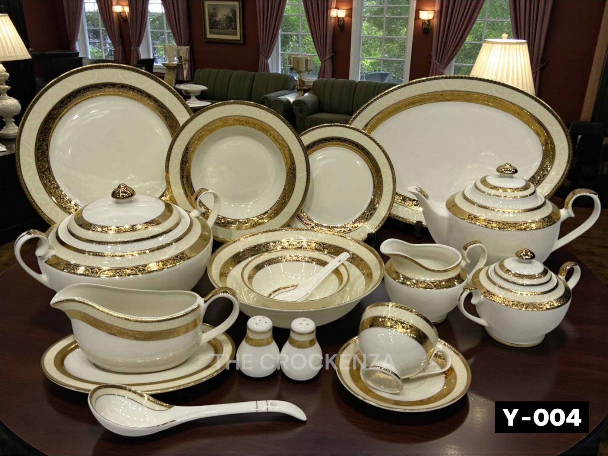 Imported Yamasen Japan–Inspired Luxury Gold-Plated Dining Set – Premium 75 & 103 Piece Collections for 8 and 12 Persons Servng
