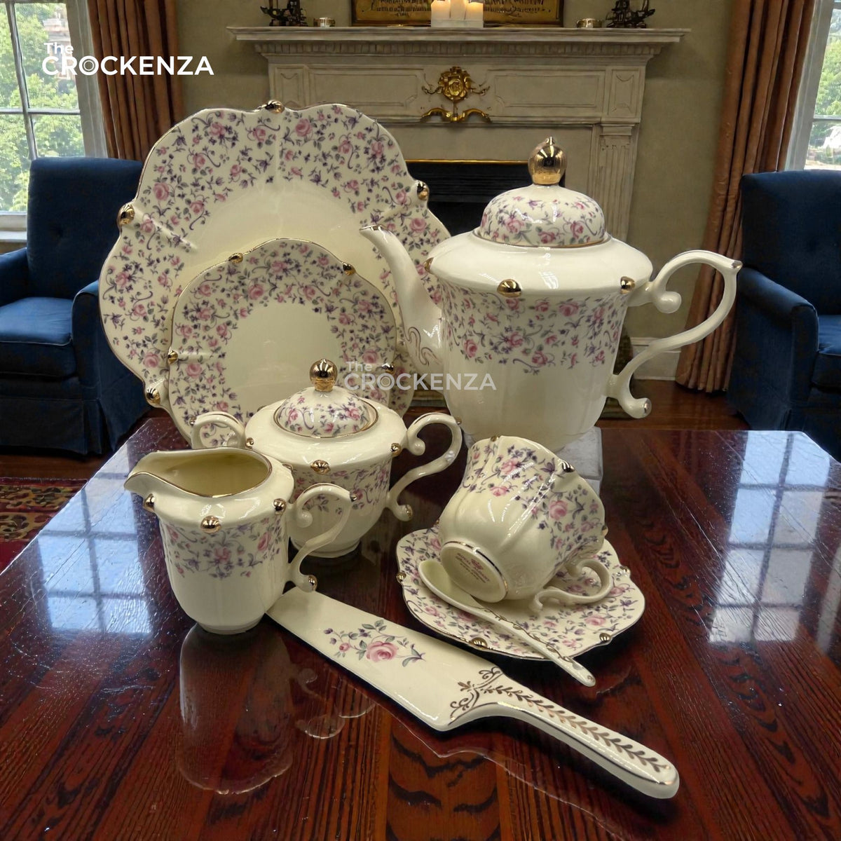 Royal Elegance Tea Set – Royal Albert Inspired- 31 (Pcs)