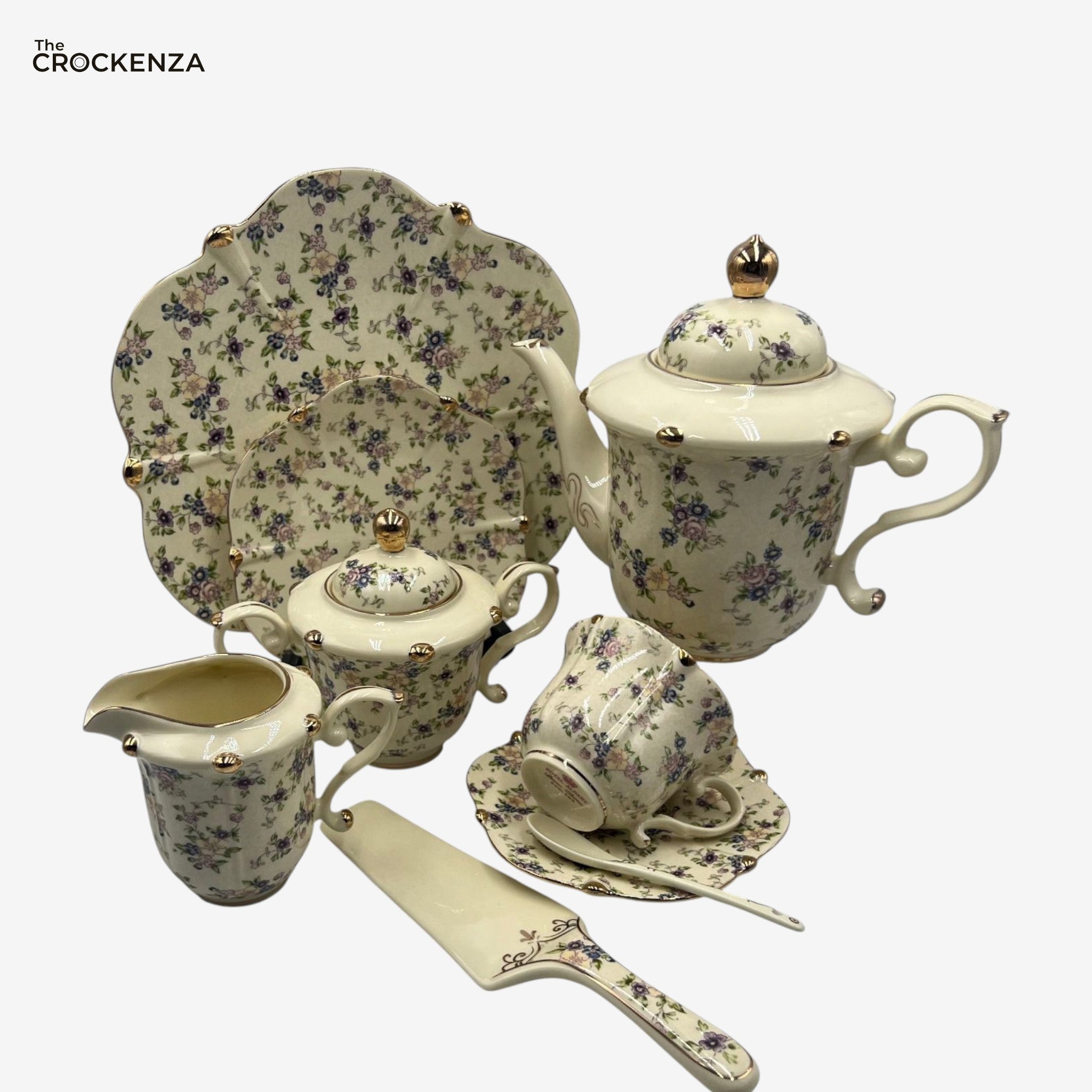 Royal Elegance Tea Set – Royal Albert Inspired- 31 (Pcs)