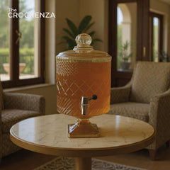 Luxury 4.5 Litre GBeverage Dispenser with Lid & Tap – Elegant Drink Server for Juice, Water & Ramadan Serving