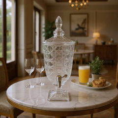Luxury Crystal Glass Beverage Dispenser with Tap – Premium Drink Dispenser (GD-11)