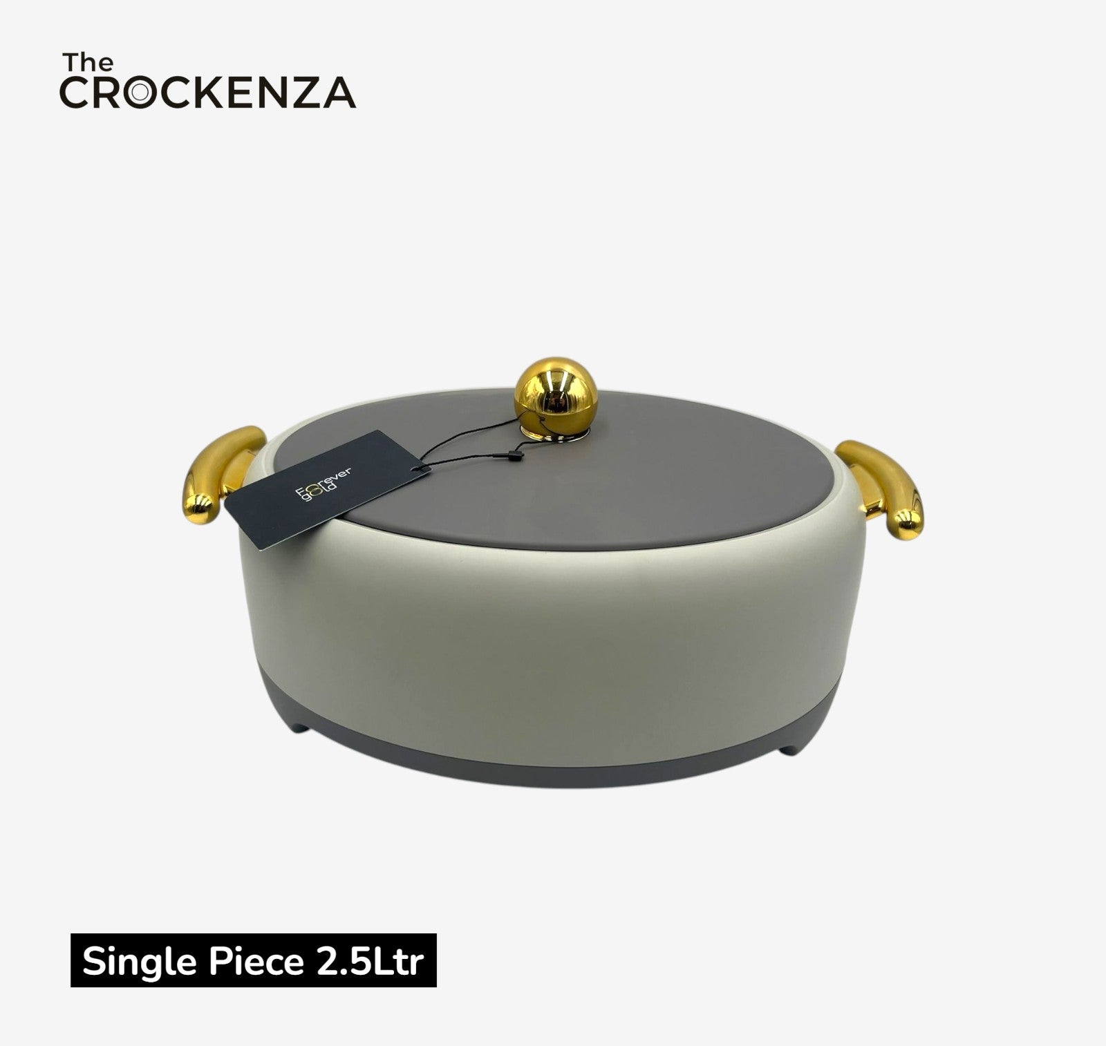 Premium Forever Gold Thermal Hot Pot (Grey)  – Perfect for Family & Friends Gatherings (Single Piece 2.5Ltr)