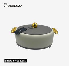 Premium Forever Gold Thermal Hot Pot (Grey)  – Perfect for Family & Friends Gatherings (Single Piece 2.5Ltr)