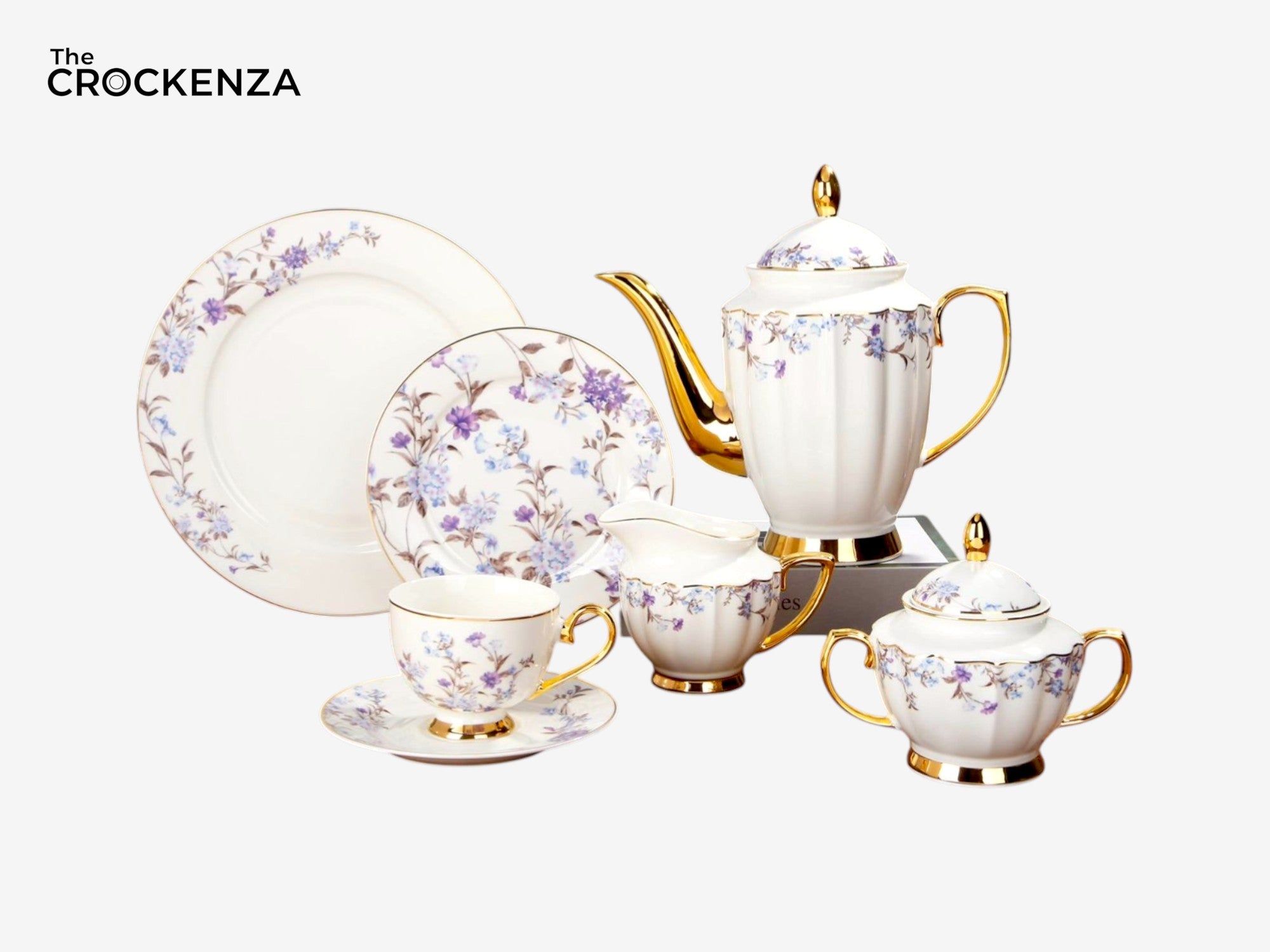 Imported Luxury Johnson Brothers–Inspired 24-Piece Fine Dining Tea Set