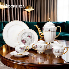 Imported Luxury Johnson Brothers–Inspired 24-Piece Fine Dining Tea Set