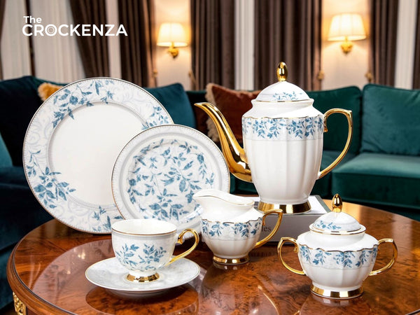 Imported Luxury Johnson Brothers–Inspired 24-Piece Fine Dining Tea Set