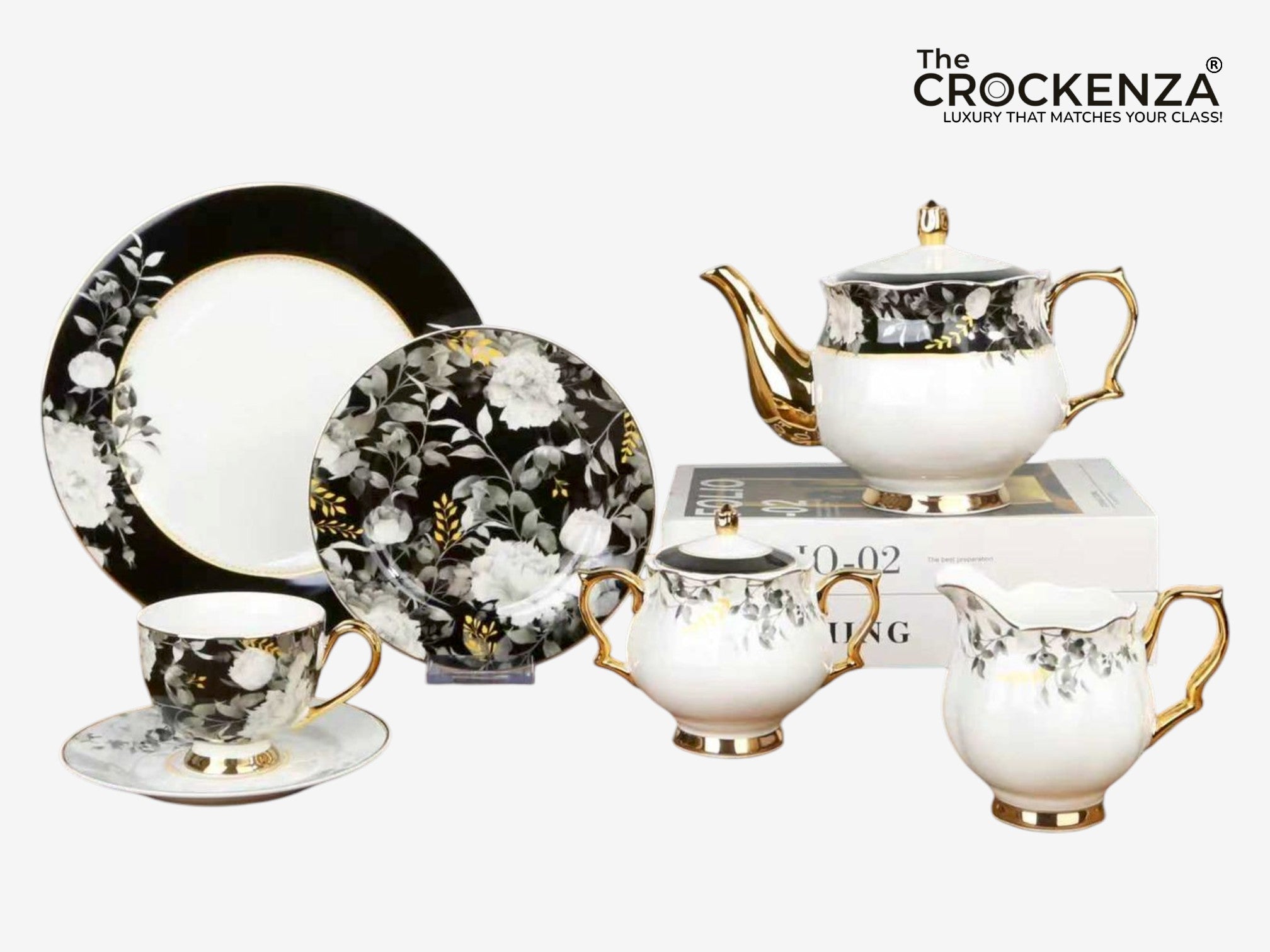 Imported Luxury Johnson Brothers–Inspired 24-Piece Fine Dining Tea Set